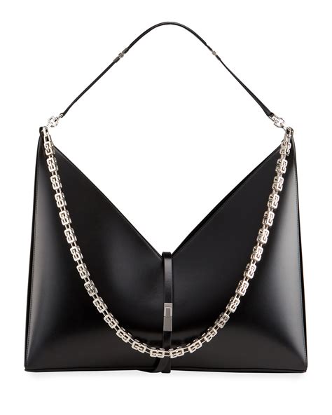 givenchy bow cut bag size|Large Cut Out bag in Box leather with chain .